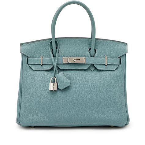 Hermès Bleu Ciel Togo Birkin 30 Palladium Hardware, 2009 